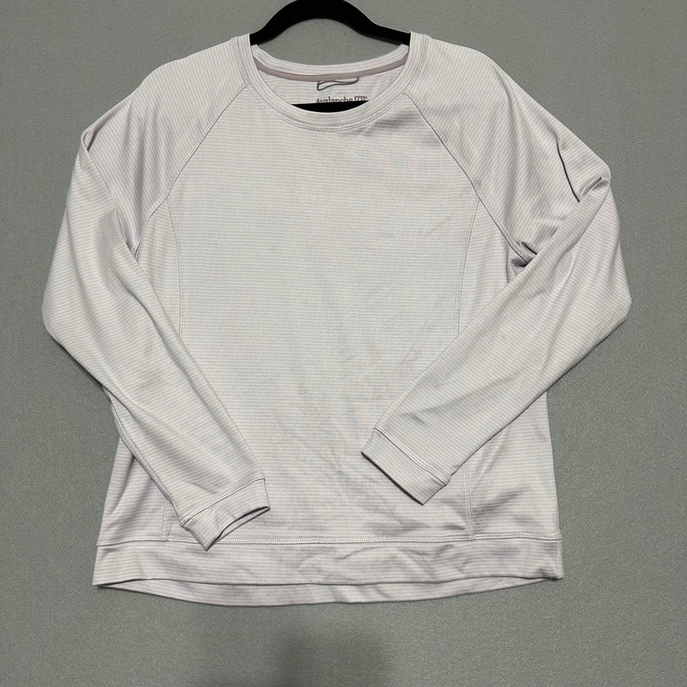 Avalanche Outdoor Supply Co Womens‎ Large Purple Striped Long Sleeve Active Top